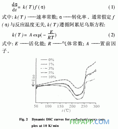 表面活性劑對(duì)環(huán)氧樹脂固化反應(yīng)及性能的影響